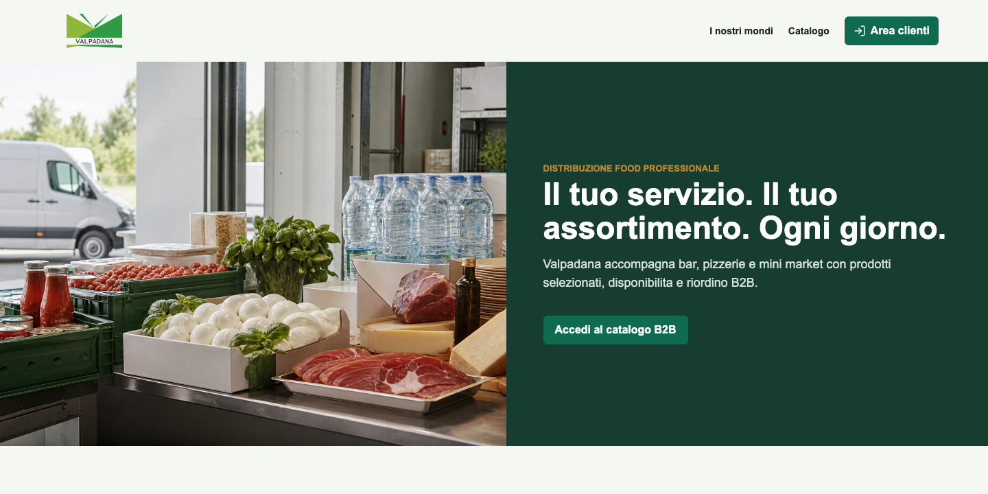Piattaforma commerciale B2B Valpadana
